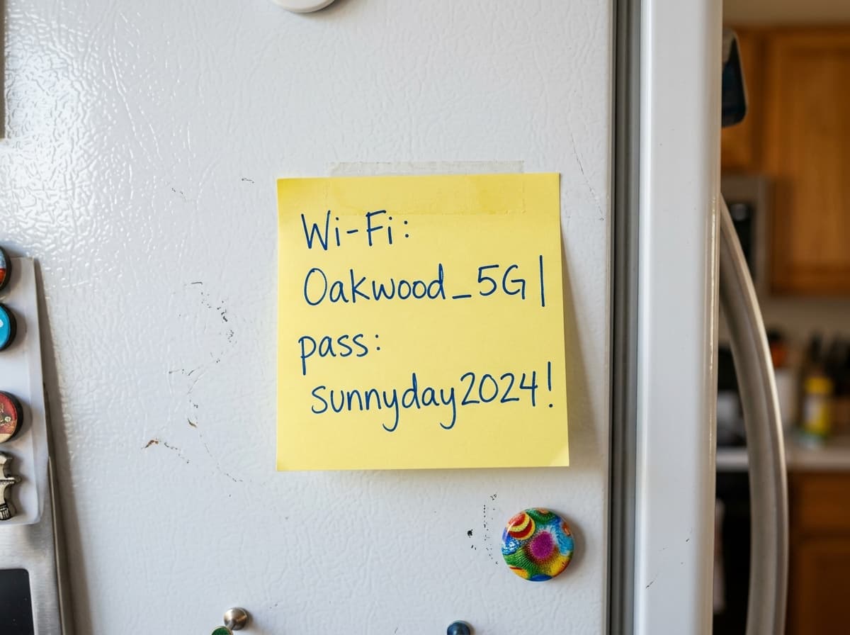 Handwritten Wi-Fi password